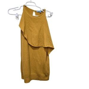 Antonio Melani Cashmere Tank DIY Repair Upcycle Mustard